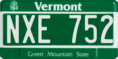 VT license plate NXE752