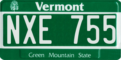 VT license plate NXE755