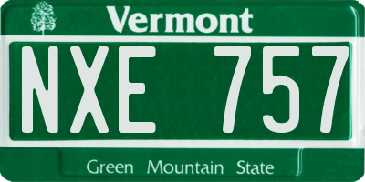 VT license plate NXE757