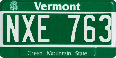 VT license plate NXE763
