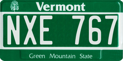 VT license plate NXE767