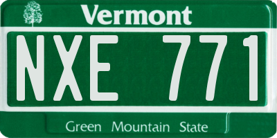 VT license plate NXE771