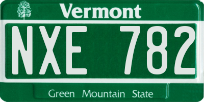 VT license plate NXE782