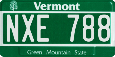 VT license plate NXE788