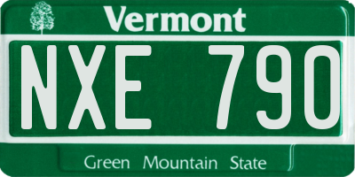 VT license plate NXE790