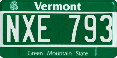 VT license plate NXE793