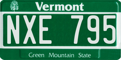 VT license plate NXE795