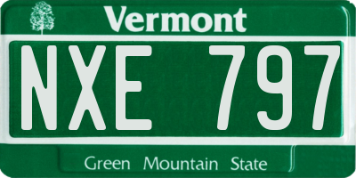 VT license plate NXE797