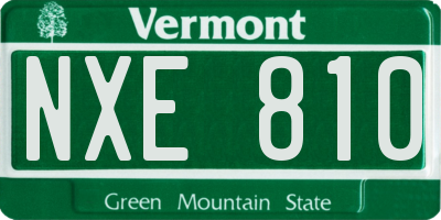 VT license plate NXE810