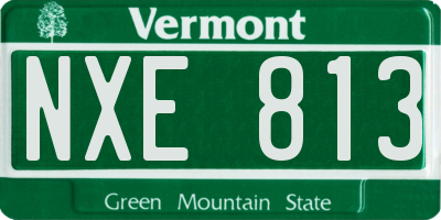 VT license plate NXE813
