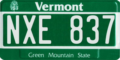 VT license plate NXE837