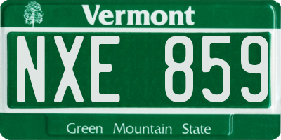 VT license plate NXE859