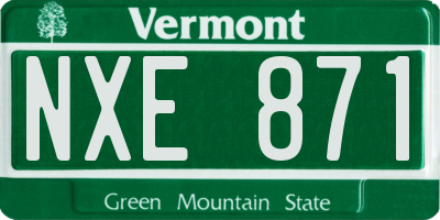 VT license plate NXE871