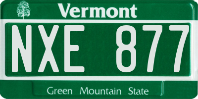 VT license plate NXE877