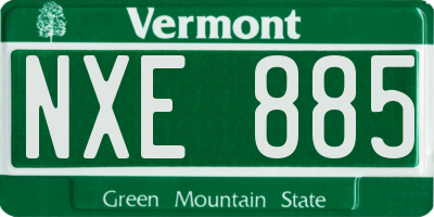 VT license plate NXE885