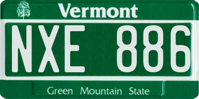 VT license plate NXE886