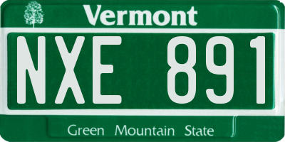 VT license plate NXE891