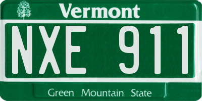 VT license plate NXE911