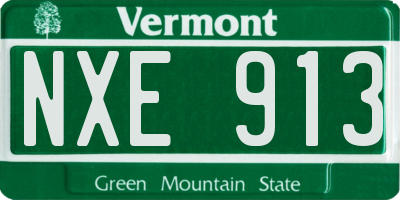 VT license plate NXE913