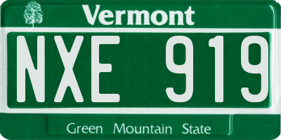 VT license plate NXE919