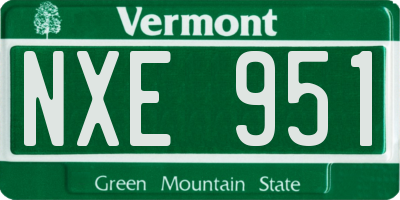 VT license plate NXE951