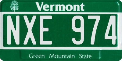 VT license plate NXE974