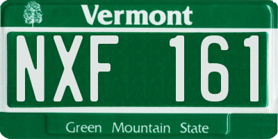 VT license plate NXF161