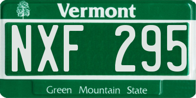 VT license plate NXF295