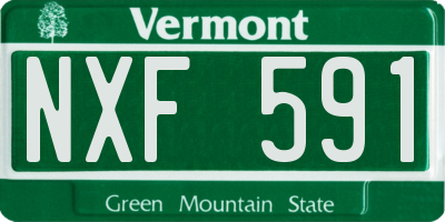 VT license plate NXF591