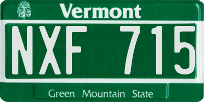 VT license plate NXF715
