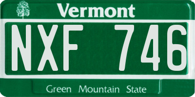 VT license plate NXF746