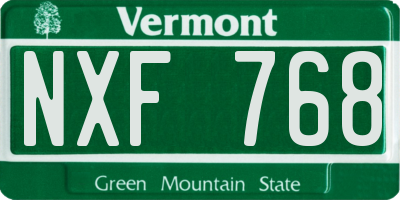 VT license plate NXF768