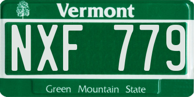VT license plate NXF779