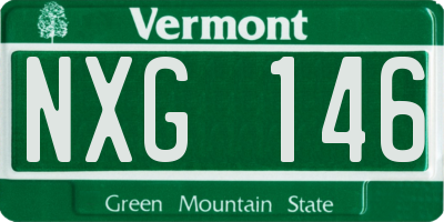VT license plate NXG146