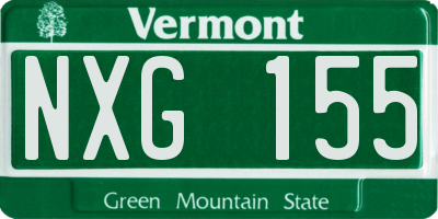 VT license plate NXG155