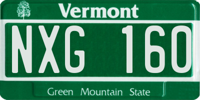 VT license plate NXG160