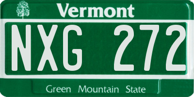 VT license plate NXG272