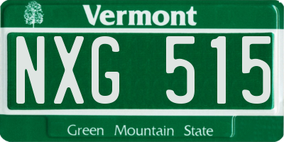 VT license plate NXG515