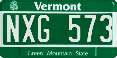 VT license plate NXG573