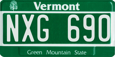 VT license plate NXG690