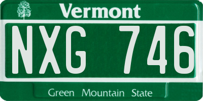 VT license plate NXG746