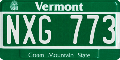 VT license plate NXG773