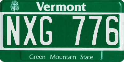 VT license plate NXG776