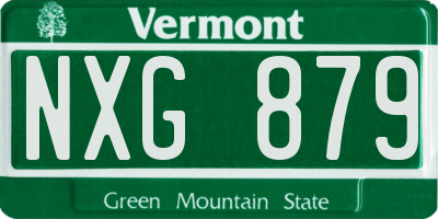 VT license plate NXG879