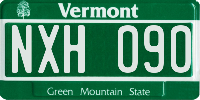 VT license plate NXH090