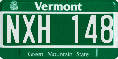 VT license plate NXH148