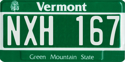 VT license plate NXH167