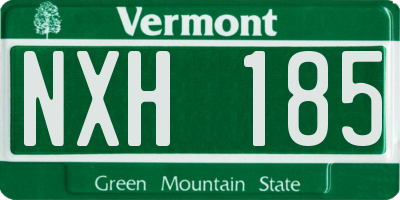 VT license plate NXH185