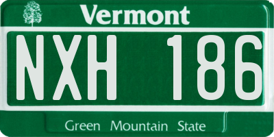 VT license plate NXH186
