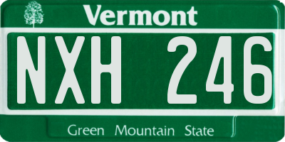 VT license plate NXH246